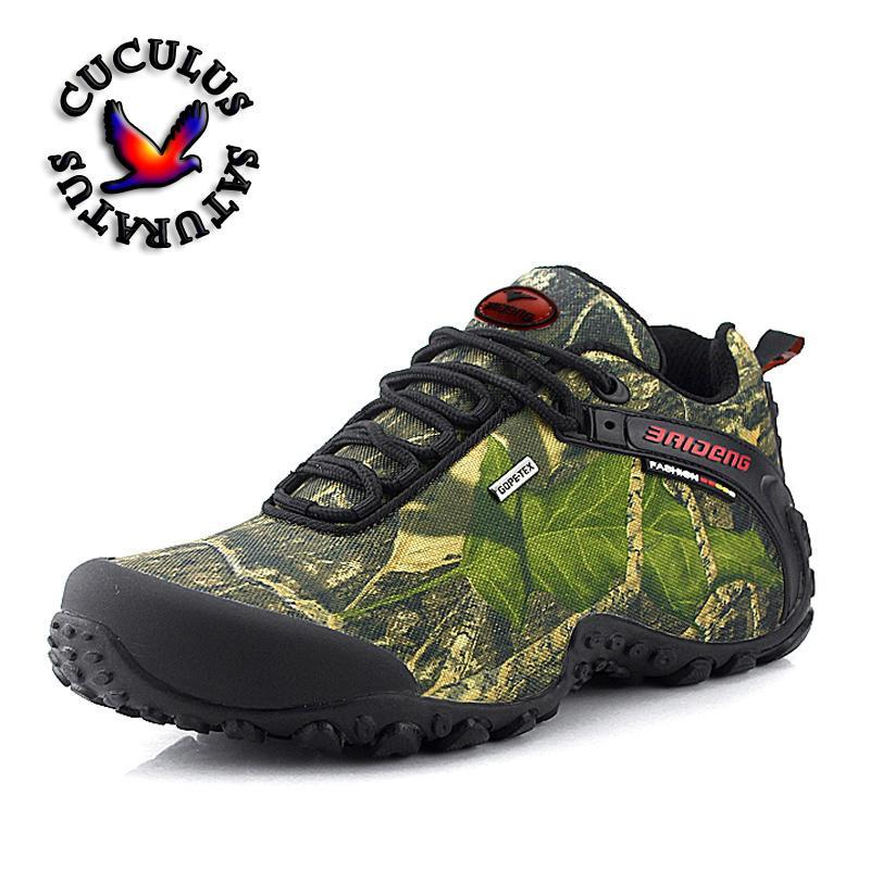 Est Men Hiking Shoes Waterproof Canvas Outdoor Shoes Anti-Skid Mountain Climbing-AliExpres High Quality Shoe Store-Khaki Yellow-6.5-Bargain Bait Box