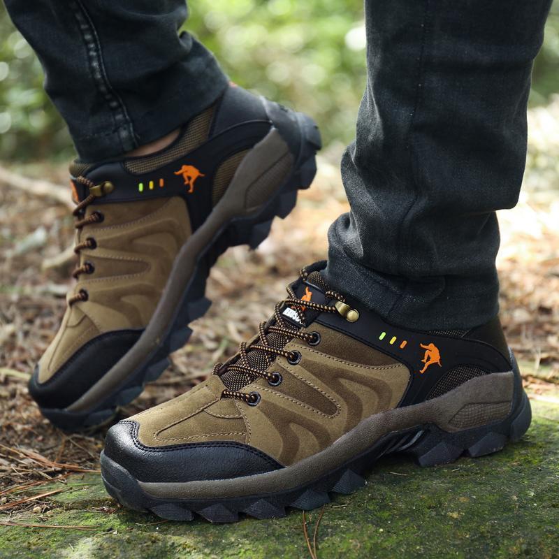 Est Men Outdoor Hiking Shoes High Quality Lace Up Male Trekking Shoes-Shop3121008 Store-Army green-6-Bargain Bait Box