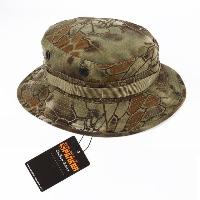 Excellent Elite Spanker Military Bucket Hats Camo Mens Female Male Hat Wide Brim-Hats-Bargain Bait Box-BLK-Bargain Bait Box