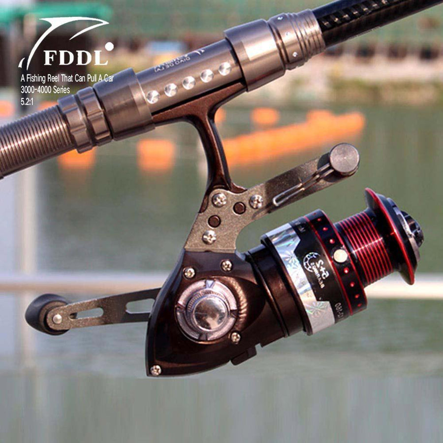 Exclusive Quality Metal Spinning Fishing Reel 5+2 Bearings Dyn 3000 4000 Line-Spinning Reels-HD Outdoor Equipment Store-3000 Series-Bargain Bait Box