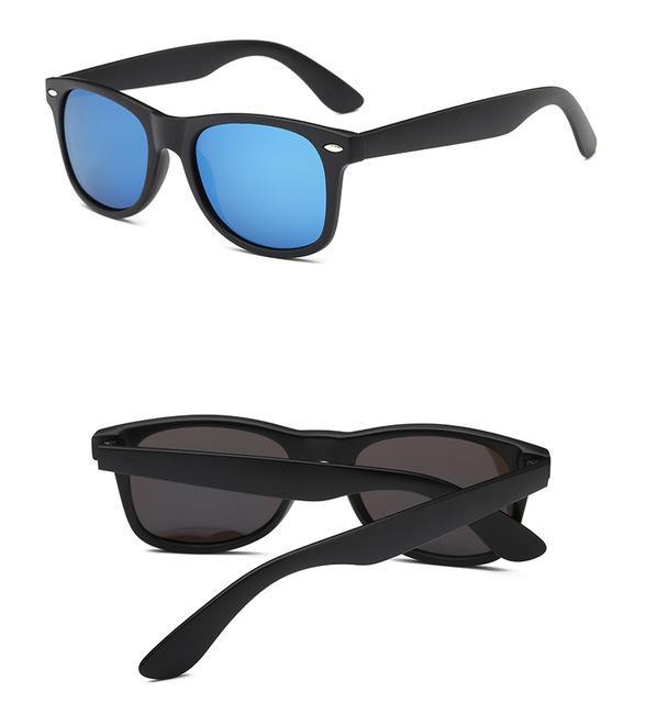 Eyecrafters Classic Vintage Mens Womens Polarized Sunglasses Uv400 Driving-Polarized Sunglasses-Bargain Bait Box-Matte Black Blue-Bargain Bait Box