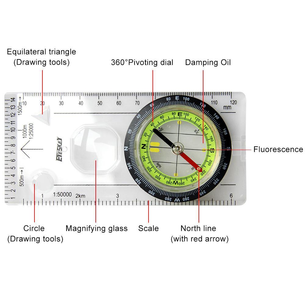 Eyeskey Outdoor Camping Directional Cross-Country Race Hiking Special Compass-EYESKEY Official Store-Green-Bargain Bait Box