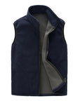 Facecozy Men Autumn Outdoor Sports Fleece Vest Winter Male Front Zipper-Facecozy Official Store-Men navy blue-M-Bargain Bait Box