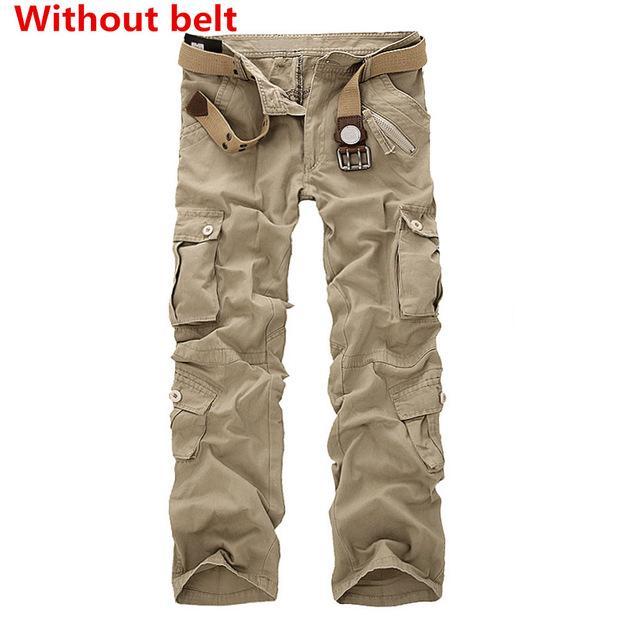 Facecozy Men Autumn Tactical Military Sports Pant Male Outdoor Multi-Pockets-Facecozy Official Store-light khaki-29-Bargain Bait Box