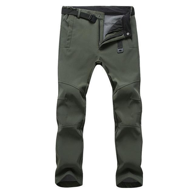 Facecozy Men Fleece Hiking&amp;Camping Pants Female Outdoor Pantolon Fishing-fishing pants-Facecozy Official Store-Army green-Asian Size S-Bargain Bait Box