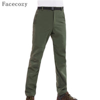 Facecozy Men Fleece Hiking&Camping Pants Female Outdoor Pantolon Fishing-fishing pants-Facecozy Official Store-Black-Asian Size S-Bargain Bait Box