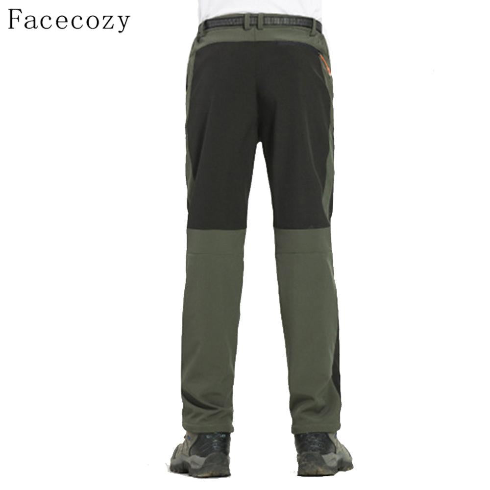 Facecozy Men Hiking & Camping Pants Male Winter Fleece Outdoor Fishing-Facecozy Official Store-men army green-Asian Size S-Bargain Bait Box