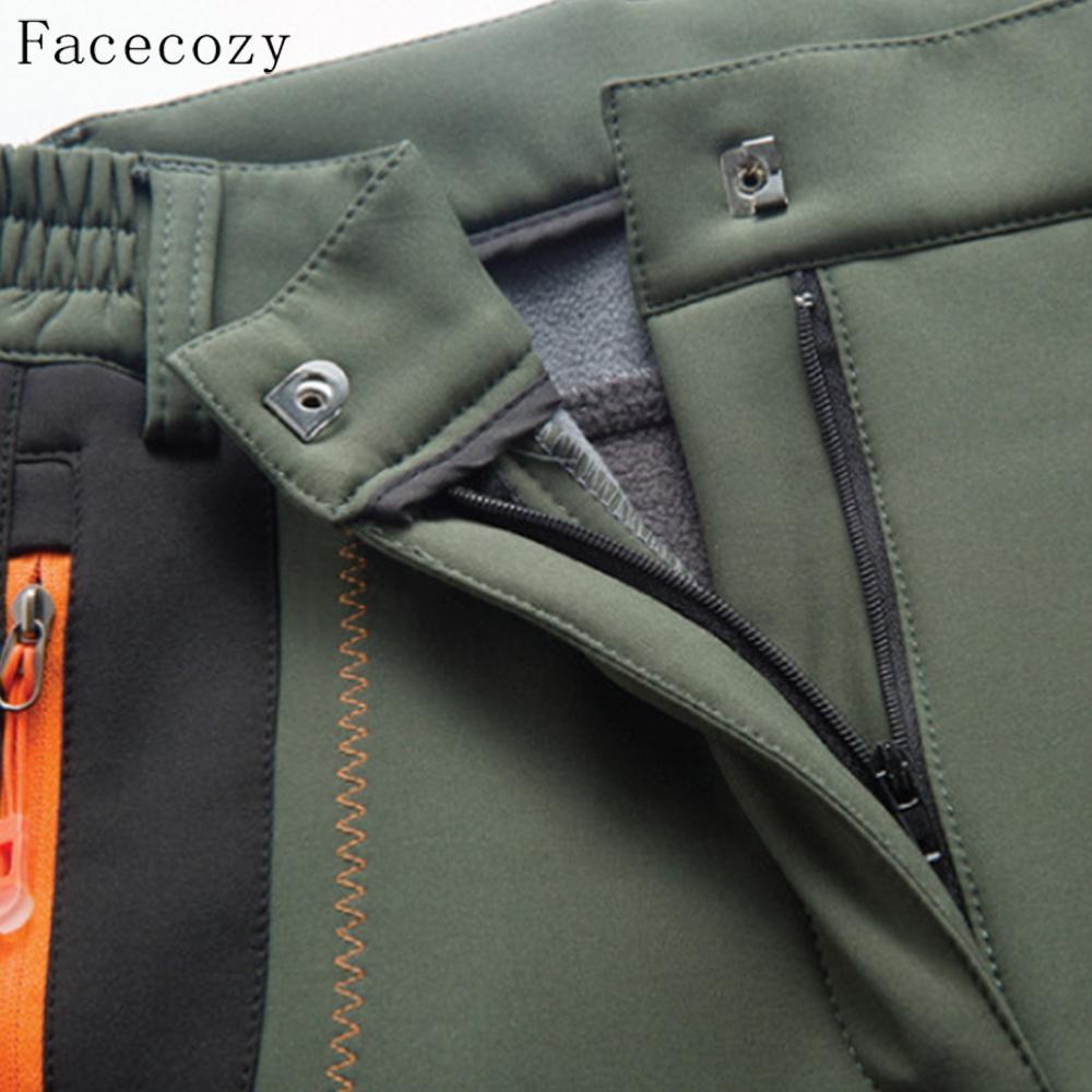 Facecozy Men Hiking &amp; Camping Pants Male Winter Fleece Outdoor Fishing-Facecozy Official Store-men army green-Asian Size S-Bargain Bait Box