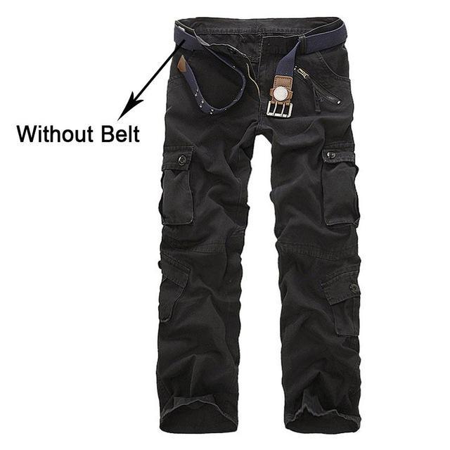 Facecozy Men Military Tactical Pants Multi-Pocket Field Training Camouflage-Facecozy Official Store-Black-33-Bargain Bait Box