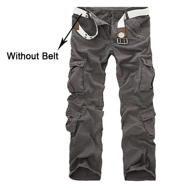 Facecozy Men Military Tactical Pants Multi-Pocket Field Training Camouflage-Facecozy Official Store-Grey-33-Bargain Bait Box