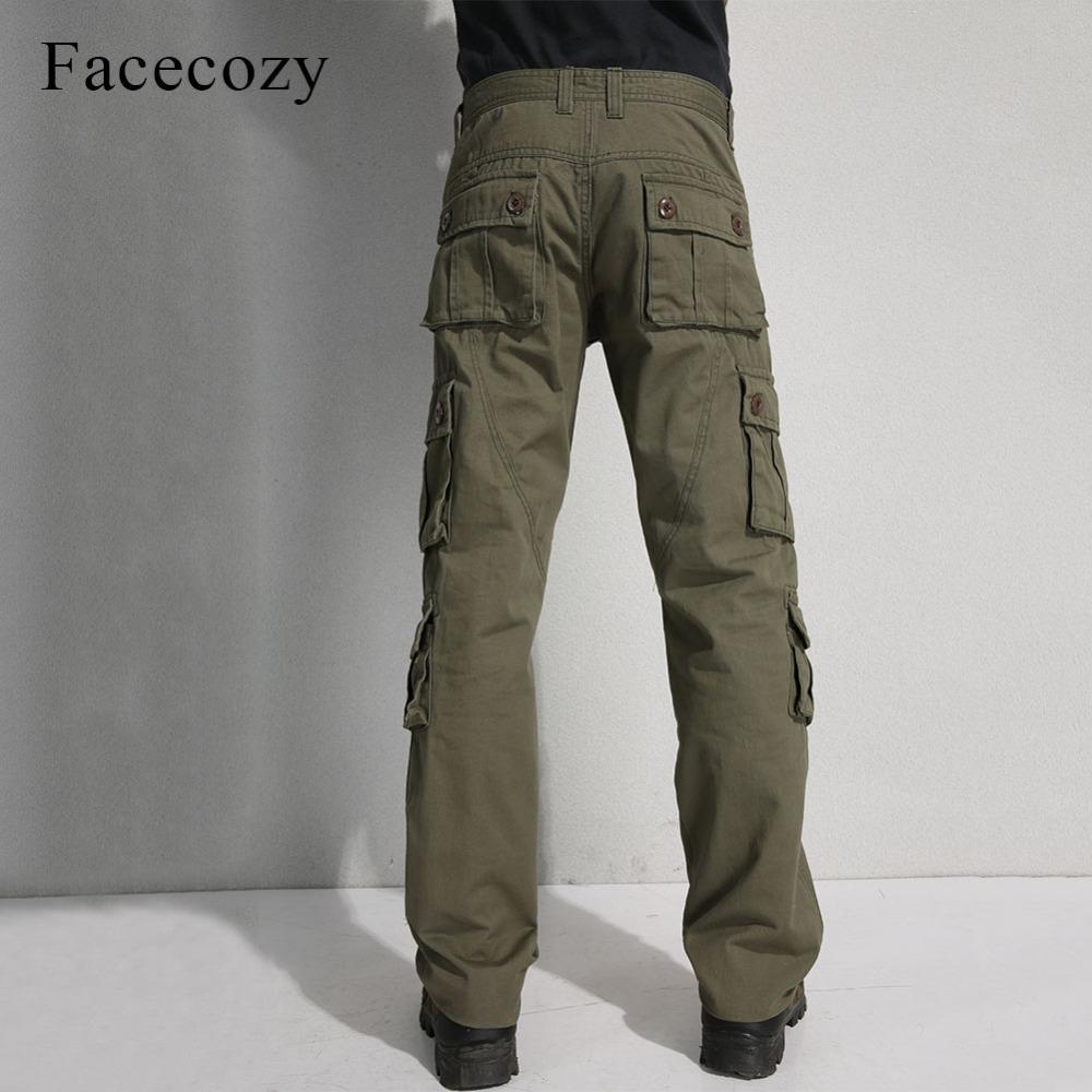 Facecozy Men Military Tactical Pants Multi-Pocket Field Training Camouflage-Facecozy Official Store-Light Khaki-33-Bargain Bait Box