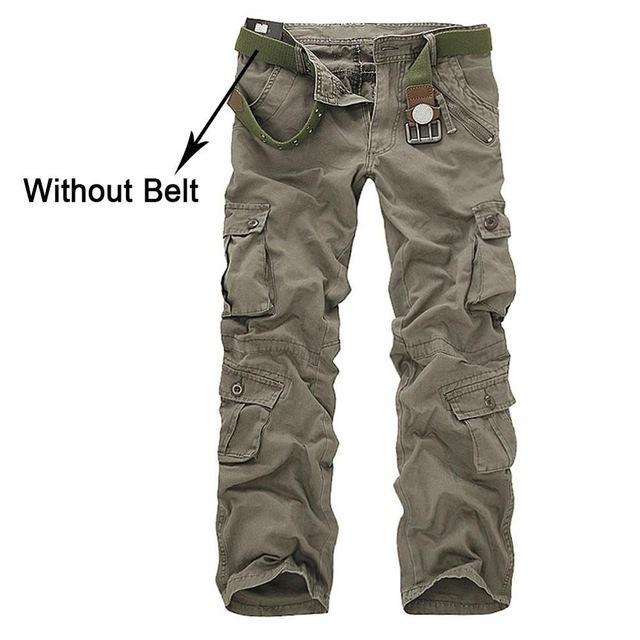 Facecozy Men Military Tactical Pants Multi-Pocket Field Training Camouflage-Facecozy Official Store-Tu Army Green-33-Bargain Bait Box