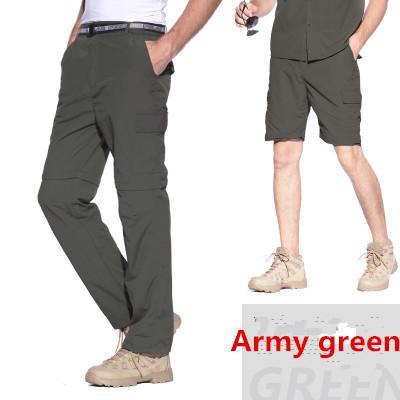 Facecozy Men Summer Hiking Pants Couples Removable Camping Pants Outdoor Pants-Facecozy Official Store-Men Army Green-S-Bargain Bait Box