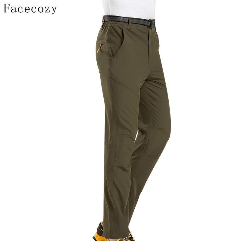 Facecozy Men Summer Outdoor Hiking Pants Quick Dry Camping Trousers Breathable-Facecozy Official Store-men khaki-M-Bargain Bait Box