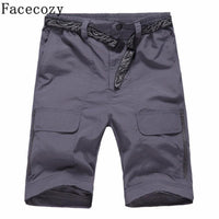Facecozy Men Summer Quick Dry Pants Uv Protection Removable To Hiking Shorts-fishing pants-Facecozy Official Store-Dark gray-S-Bargain Bait Box