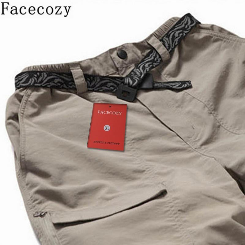 Facecozy Men Summer&amp;Spring Quick Drying Hiking&amp;Trekking Pants Male Removable-Facecozy Official Store-Dark gray-S-Bargain Bait Box