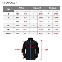 Facecozy Men Winter Outdoor Fleece Jackets Hiking Camping Warm Leisure Jacket-Facecozy Official Store-Black-S-Bargain Bait Box