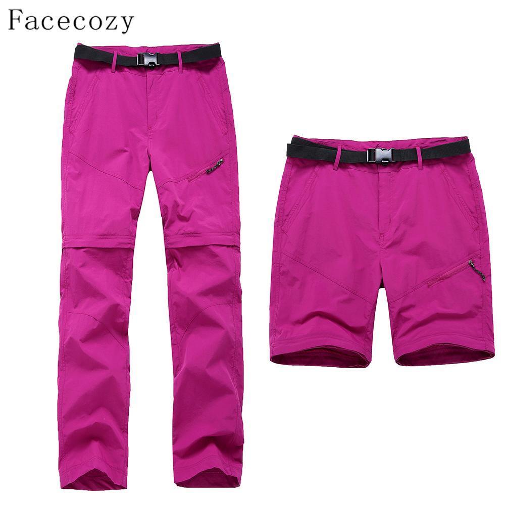 Facecozy Women Outdoor Hiking Camping Fast Dry Pants Female Breatnable-Facecozy Official Store-Blue-S-Bargain Bait Box