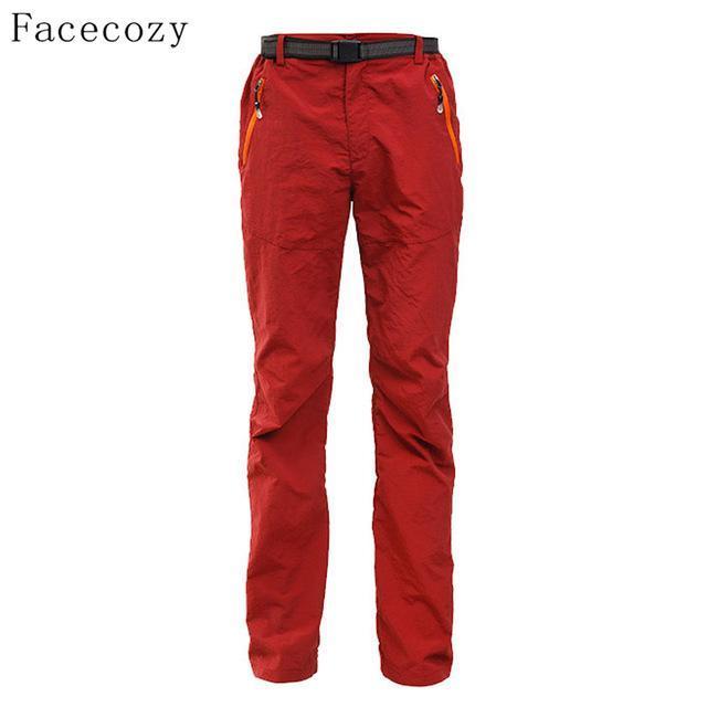 Facecozy Women Summer Outdoor Hiking &amp; Fishing Pants Quick Dry Climbing Calca-fishing pants-Facecozy Official Store-women red-S-Bargain Bait Box