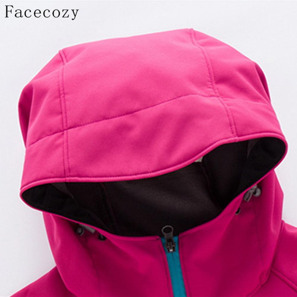Facecozy Women&amp;Men Autumn Outdoor Sports Softshell Jacket Couples Windproof-Facecozy Official Store-men black-S-Bargain Bait Box