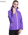 Facecozy Women&Men Autumn Outdoor Sports Softshell Jacket Couples Windproof-Facecozy Official Store-women purple-S-Bargain Bait Box