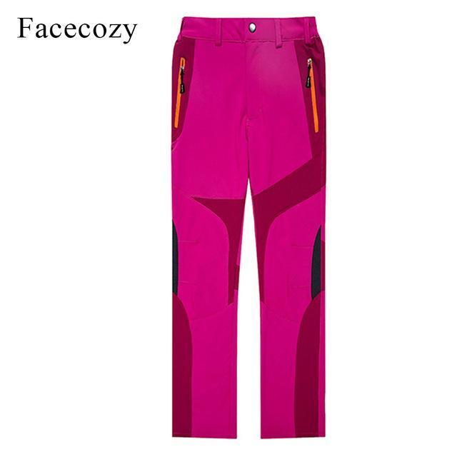 Facecozy Women&#39;S Summer Hiking Pants Waterproof Quick Dry Outdoor Trousers-fishing pants-Facecozy Official Store-Rose Red-S-Bargain Bait Box