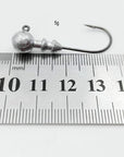 Fantu Lead Ball Jig Head Hook Fishing Jig Head Soft Worm Hook Unpainted Round-Roundhead & Specialty Jigs-Bargain Bait Box-3.5g-Bargain Bait Box