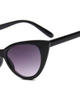 Fashion Cat Eye Sunglasses For Women Brand Designer Vintage-Sunglasses-Daily Lives Store-glossy black big 2-Bargain Bait Box