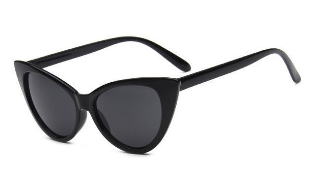 Fashion Cat Eye Sunglasses For Women Brand Designer Vintage-Sunglasses-Daily Lives Store-glossy black big-Bargain Bait Box