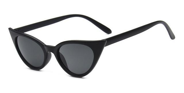 Fashion Cat Eye Sunglasses For Women Brand Designer Vintage-Sunglasses-Daily Lives Store-matte black small-Bargain Bait Box