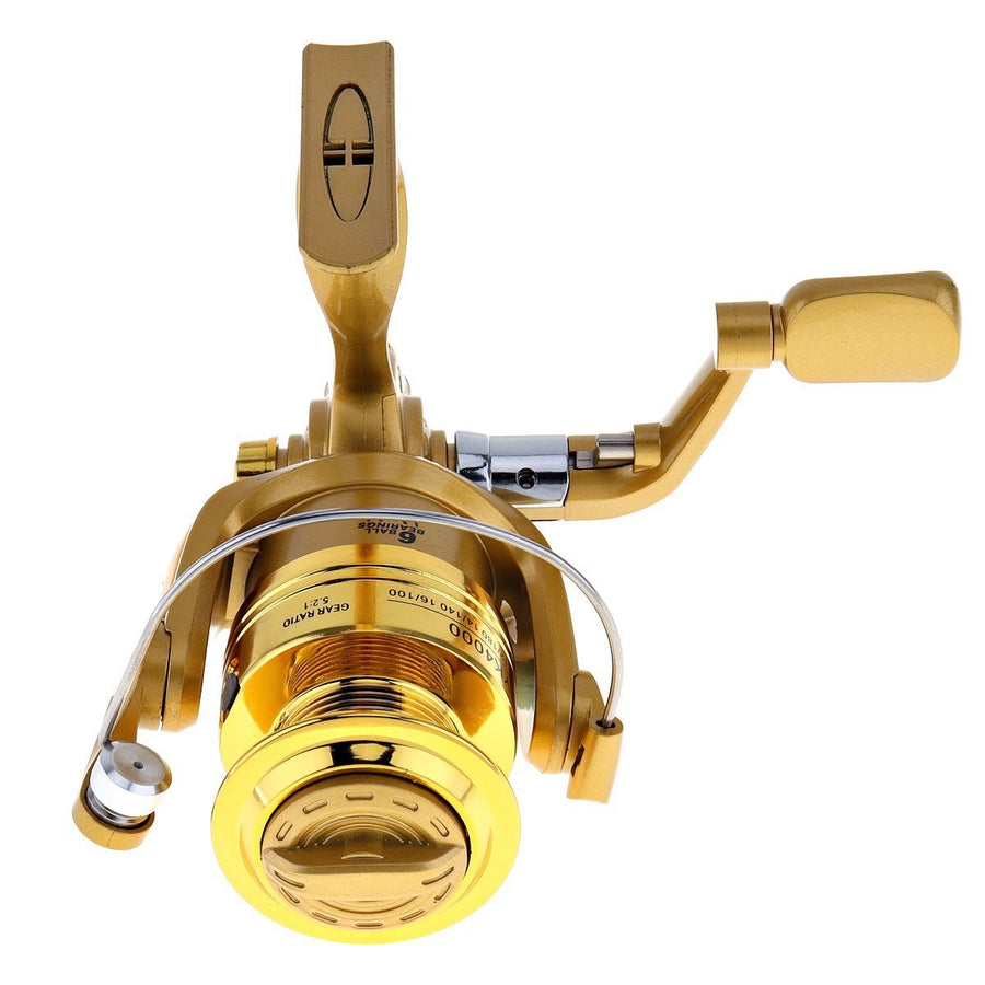 Fddl 4000 Series 6Bb Spinning Fishing Reel 5.2:1 Plating Golden Color Left/Right-Spinning Reels-FirstSport Store-Bargain Bait Box