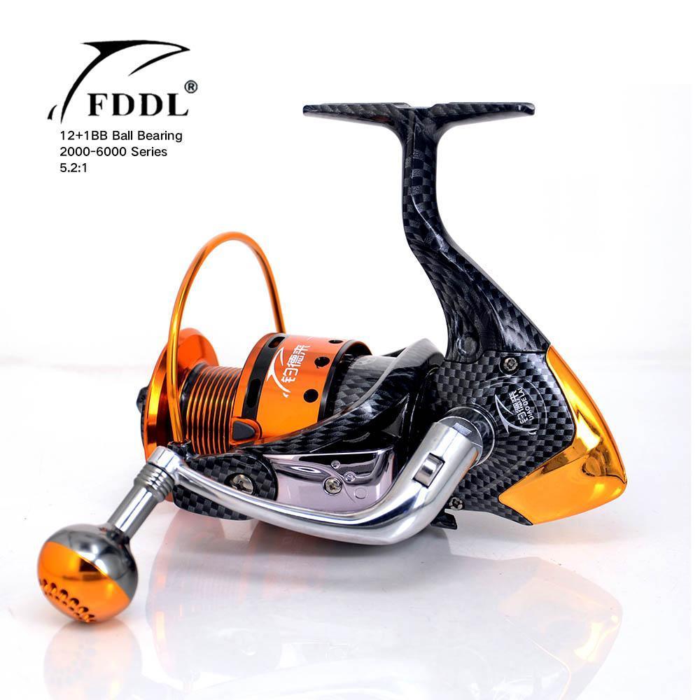 Fddl Carbon Fiber Body & Metal Spool Super Light 12+1Bb Spinning Fishing Reel-Spinning Reels-RedMeet Fishing Store-1000 Series-Bargain Bait Box