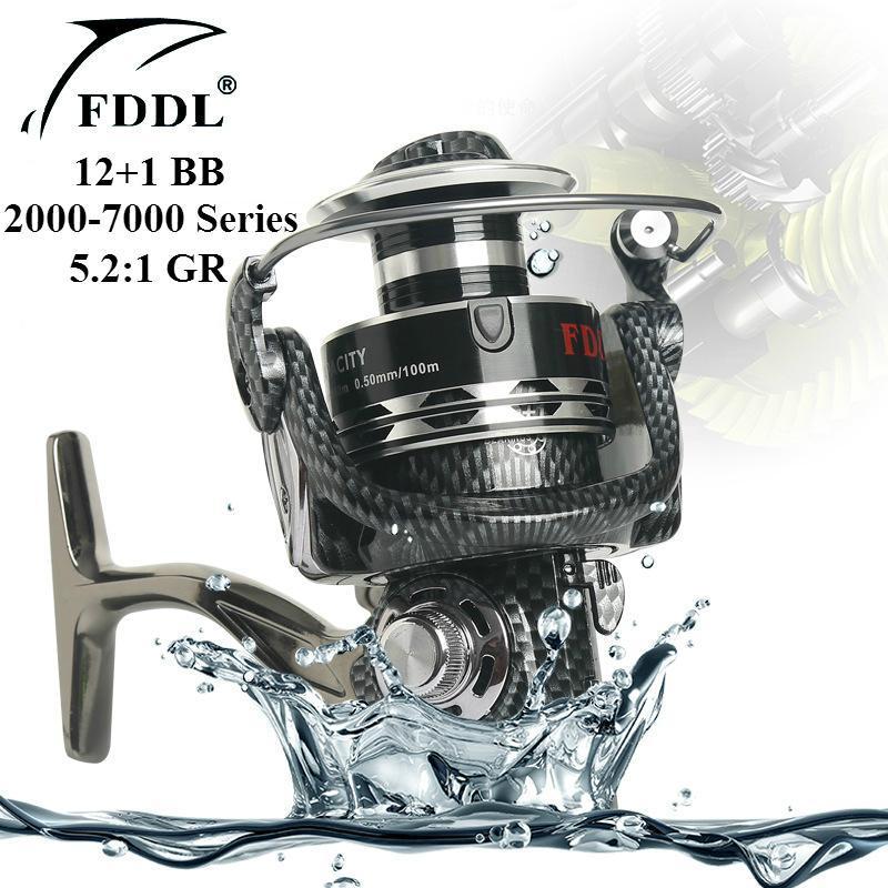 Fddl Fishing Reels 12+1 Bb Ball Bearing 5.2:1 Gear Ratio Aluminum Pre-Loading-Spinning Reels-Lepan outdoor boutiques Store-2000 Series-Bargain Bait Box