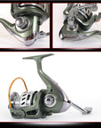 Fddl Metal 12+1 Axis Without Clearance Bearings Fishing Reel Speed Ratio 5.2:1-Spinning Reels-DAWO Trading Co., Ltd. Store-1000 Series-Bargain Bait Box