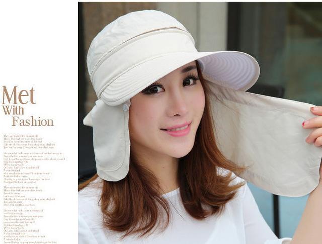 Female Removable Quick Dry Sun Hat Womens Face Uv Protection Fishing Bucket-Anti-Mosquito-Bargain Bait Box-beige-S-Bargain Bait Box