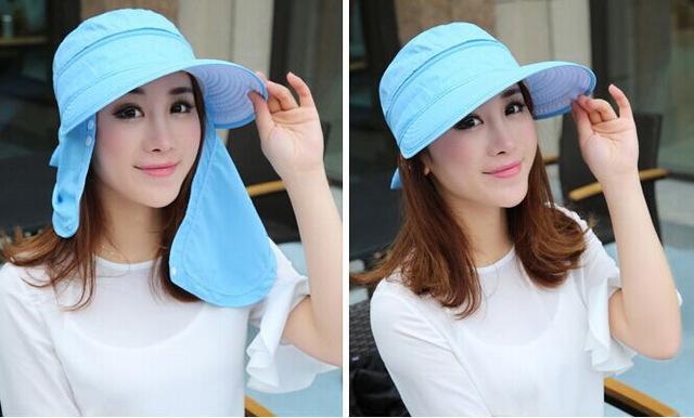 Female Removable Quick Dry Sun Hat Womens Face Uv Protection Fishing Bucket-Anti-Mosquito-Bargain Bait Box-blue-S-Bargain Bait Box