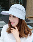 Female Removable Quick Dry Sun Hat Womens Face Uv Protection Fishing Bucket-Anti-Mosquito-Bargain Bait Box-grey-S-Bargain Bait Box