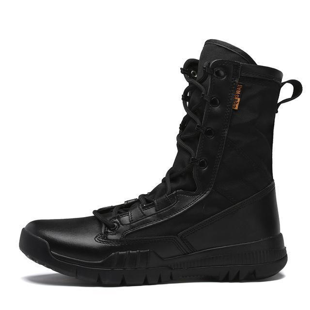 Feozyz Hiking Boots High Top Leather Hiking Shoes Mens Army Combat Boots-FEOZYZ Official Store-Black-7-Bargain Bait Box