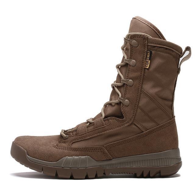 Feozyz Hiking Boots High Top Leather Hiking Shoes Mens Army Combat Boots-FEOZYZ Official Store-Brown-7-Bargain Bait Box