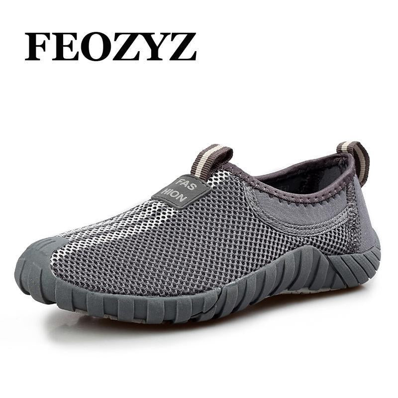 Feozyz Summer Women Mens Hiking Shoes Breathable Outdoor Shoes Anti-Slip-FEOZYZ Official Store-Men Grey-5-Bargain Bait Box