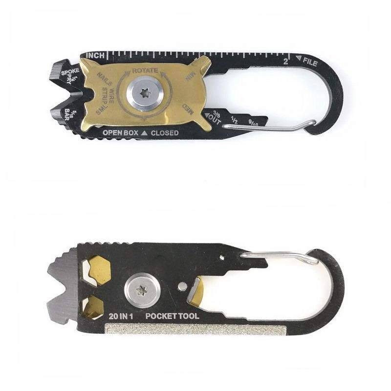 Field Gadget Mini Portable Utility Fixr 20 In 1 Pocket Multi Tool Keychain-Sportswear &amp; Outdoor Tools Store-Bargain Bait Box