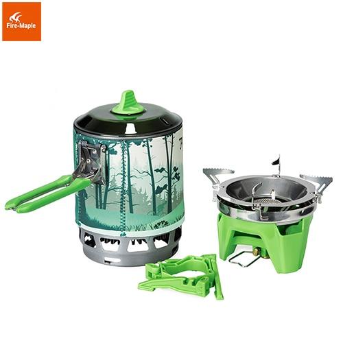Fire Maple Camping Gas Burners Outdoor Backpacking Cooking System 2200W 0.8L-Outdoor Stoves-FireMaple Official Store-Green-China-Bargain Bait Box