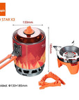 Fire Maple Camping Gas Burners Outdoor Backpacking Cooking System 2200W 0.8L-Outdoor Stoves-FireMaple Official Store-Orange-China-Bargain Bait Box