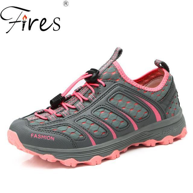 Fires Summer Women Hiking Shoes Light Weight Sport Shoes Ladies Mesh Cool-Fires Official Store-red-5-Bargain Bait Box