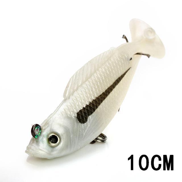 Fish King 1 Pc 3D Eyes 8/10/12Cm 8 Color Lure Soft Bait Jig Fishing Lure With-Fishing Tackle-209 10cm-Bargain Bait Box