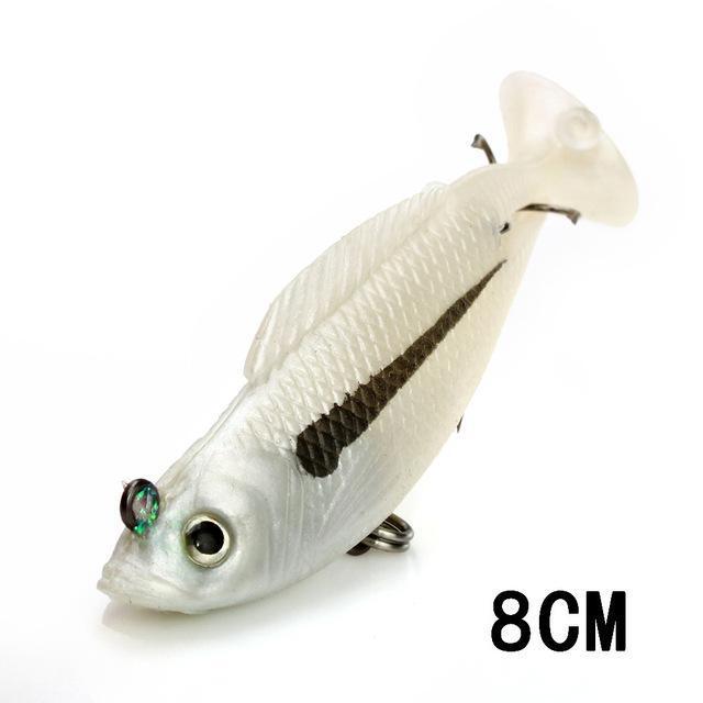 Fish King 1 Pc 3D Eyes 8/10/12Cm 8 Color Lure Soft Bait Jig Fishing Lure With-Fishing Tackle-209 8cm-Bargain Bait Box