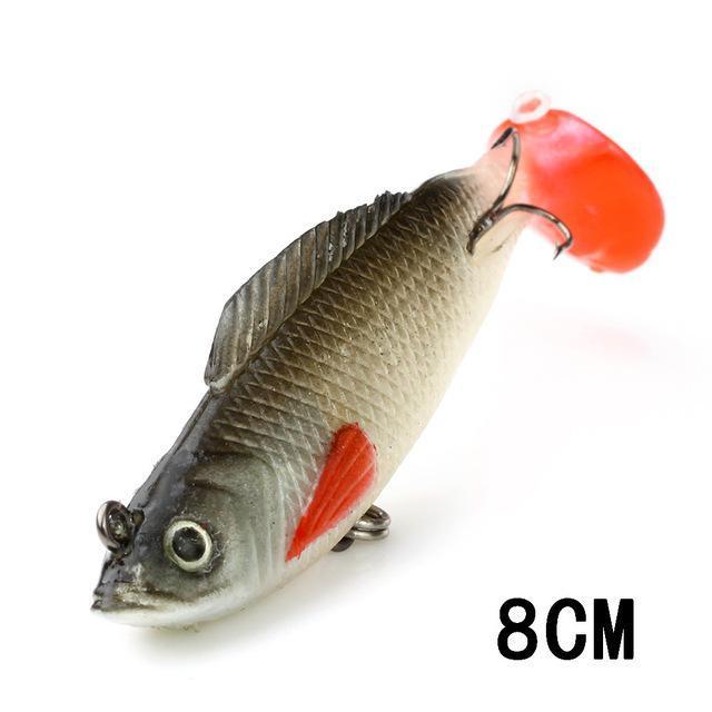 Fish King 1 Pc 3D Eyes 8/10/12Cm 8 Color Lure Soft Bait Jig Fishing Lure With-Fishing Tackle-402 8cm-Bargain Bait Box