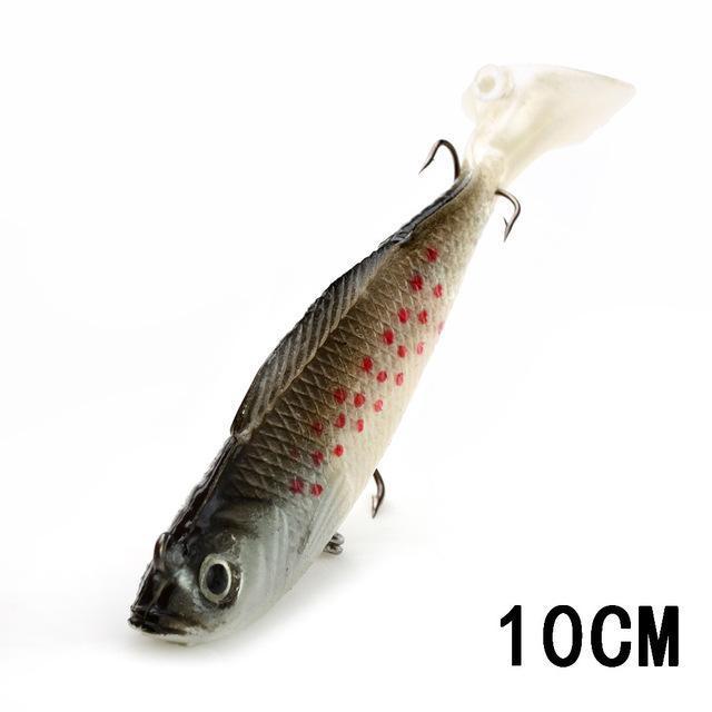 Fish King 1 Pc 3D Eyes 8/10/12Cm 8 Color Lure Soft Bait Jig Fishing Lure With-Fishing Tackle-421 10cm-Bargain Bait Box