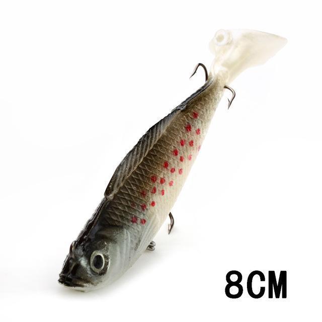 Fish King 1 Pc 3D Eyes 8/10/12Cm 8 Color Lure Soft Bait Jig Fishing Lure With-Fishing Tackle-421 8cm-Bargain Bait Box