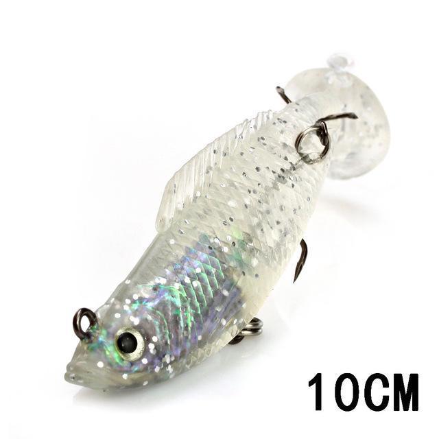 Fish King 1 Pc 3D Eyes 8/10/12Cm 8 Color Lure Soft Bait Jig Fishing Lure With-Fishing Tackle-65 10cm-Bargain Bait Box